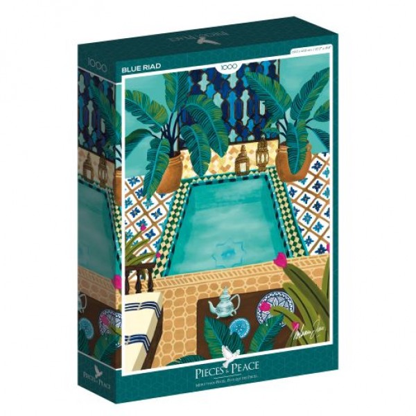 Maroko, Niebieski Riad (1000el.) - Sklep Art Puzzle